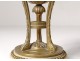 Pair cassolettes candlesticks Louis XVI bronze rams marble NapIII nineteenth
