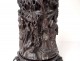 Big Bitong China brushed wood pot carved nineteenth dragon characters