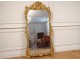 Large mirror Regency wood carved gilt polychrome shell foliage eighteenth