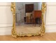 Large mirror Regency wood carved gilt polychrome shell foliage eighteenth