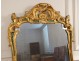 Large mirror Regency wood carved gilt polychrome shell foliage eighteenth