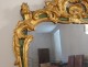 Large mirror Regency wood carved gilt polychrome shell foliage eighteenth