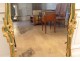 Large mirror Regency wood carved gilt polychrome shell foliage eighteenth