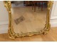 Large mirror Regency wood carved gilt polychrome shell foliage eighteenth