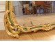 Large mirror Regency wood carved gilt polychrome shell foliage eighteenth