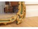 Large mirror Regency wood carved gilt polychrome shell foliage eighteenth