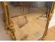 Large mirror Regency wood carved gilt polychrome shell foliage eighteenth