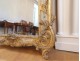 Large mirror Regency carved wood gilded painted colocynth flowers ice eighteenth