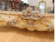 Large mirror Regency carved wood gilded painted colocynth flowers ice eighteenth