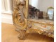 Large mirror Regency carved wood gilded painted colocynth flowers ice eighteenth