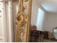 Large mirror Regency carved wood gilded painted colocynth flowers ice eighteenth