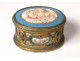 Small box jewelry box bronze gilt porcelain cherubs Napoleon III 19th