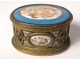 Small box jewelry box bronze gilt porcelain cherubs Napoleon III 19th