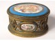 Small box jewelry box bronze gilt porcelain cherubs Napoleon III 19th