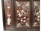 Small furniture cabinet wood mother of pearl characters pagodas Vietnam Indochina nineteenth