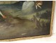 Pair HST paintings gallant scene characters landscape French School XVIII