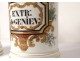3 porcelain pharmacy pots Paris Nerval Poppy Genevieve flowers nineteenth