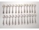 12 cutlery solid silver Louis XV Minerve Henin &amp; Cie monogram 2020gr 19th