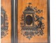 Pair picture frames inlaid walnut ebony Loves cherubs flowers 19th
