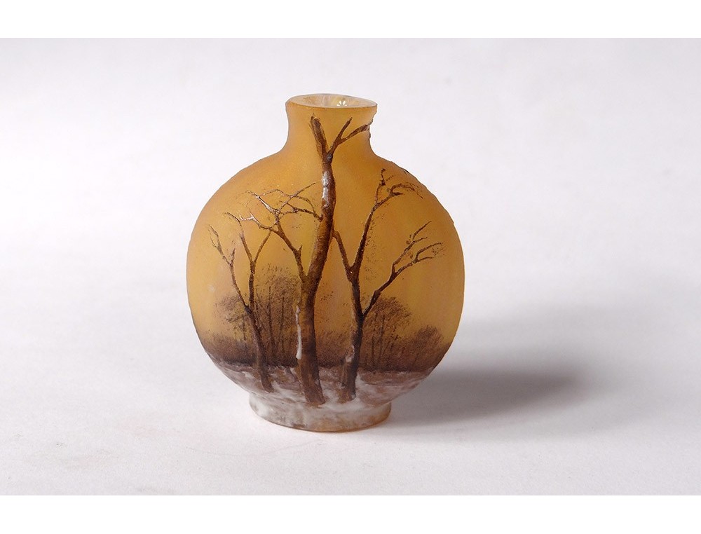 Contemporary Orange Paste Glass Vase