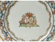 5 plates 1 plate Compagnie Indes Coat of Arms Visdelou Bonamour Qianlong 18th