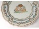 5 plates 1 plate Compagnie Indes Coat of Arms Visdelou Bonamour Qianlong 18th