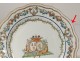 5 plates 1 plate Compagnie Indes Coat of Arms Visdelou Bonamour Qianlong 18th