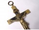 Large cross pendant rosary community Christ crucifix metal nineteenth