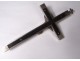 Large cross pendant rosary community Christ crucifix metal nineteenth