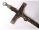 Large cross pendant rosary community Christ crucifix metal nineteenth