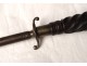 Sharpening rifle old knives carved horn twisted steel nineteenth century