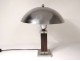 Desk lamp Art Deco mushroom rosewood chrome glass twentieth century