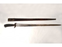 Hunting knife dagger hunting horn bronze barrel head wolf nineteenth century