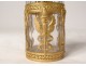 Perfume bottle Empire brass crystal woman antique candlesticks Gallard nineteenth