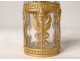 Perfume bottle Empire brass crystal woman antique candlesticks Gallard nineteenth