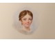 2 watercolors on paper portraits young women nineteenth century