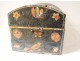 Wedding chest Norman wood polychrome birds flowers eighteenth century