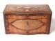 vBox tea marquetry loupe amboine rosewood nacre Napoleon III nineteenth