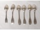 Lot 6 spoons solid silver Vieillard Paris 133gr spoon nineteenth