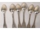 Lot 6 spoons solid silver Vieillard Paris 133gr spoon nineteenth