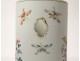 Large Chinese porcelain brush pot roosters landscape flowers Tongzhi nineteenth