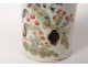 Large Chinese porcelain brush pot roosters landscape flowers Tongzhi nineteenth