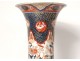 Large Chinese porcelain cornet vase birds rooster flowers gilt bronze nineteenth