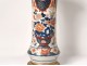 Large Chinese porcelain cornet vase birds rooster flowers gilt bronze nineteenth