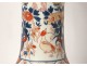 Large Chinese porcelain cornet vase birds rooster flowers gilt bronze nineteenth