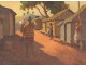HST painting Jean Rambinintsoa village Madagascar characters landscape twentieth