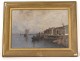 HST marine painting Wilhelm von Gegerfelt fishing huts Sweden boats 19th