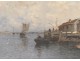 HST marine painting Wilhelm von Gegerfelt fishing huts Sweden boats 19th