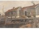 HST marine painting Wilhelm von Gegerfelt fishing huts Sweden boats 19th