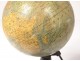 Earth Globe Geosphere Geographer Joseph Forest Paris Blackened Wood Nineteenth